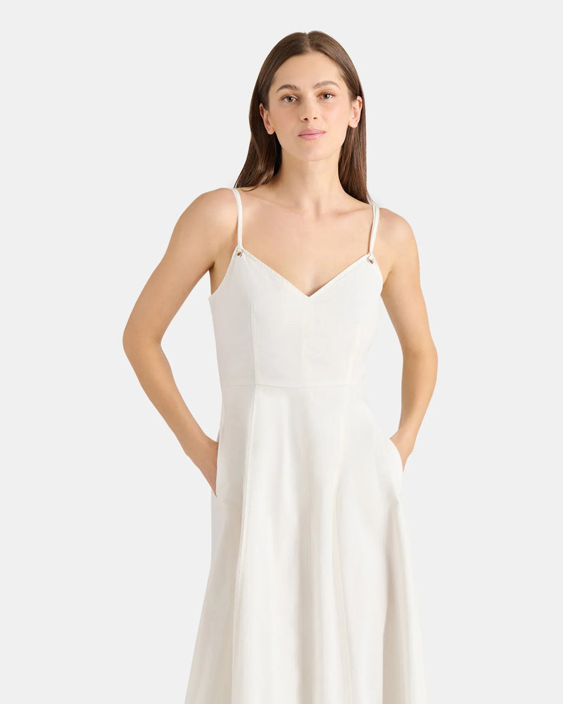 harley fit & flare dress | white