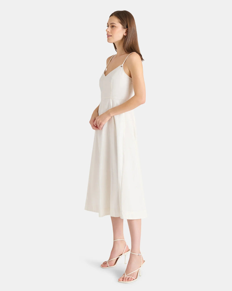 harley fit & flare dress | white