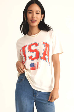 flag boyfriend tee | sea salt
