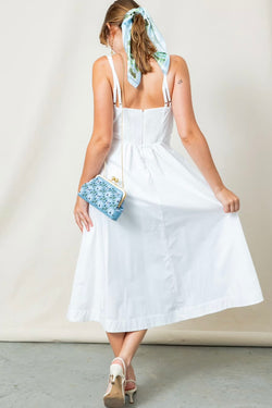 harley fit & flare dress | white