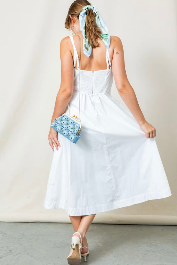 harley fit & flare dress | white