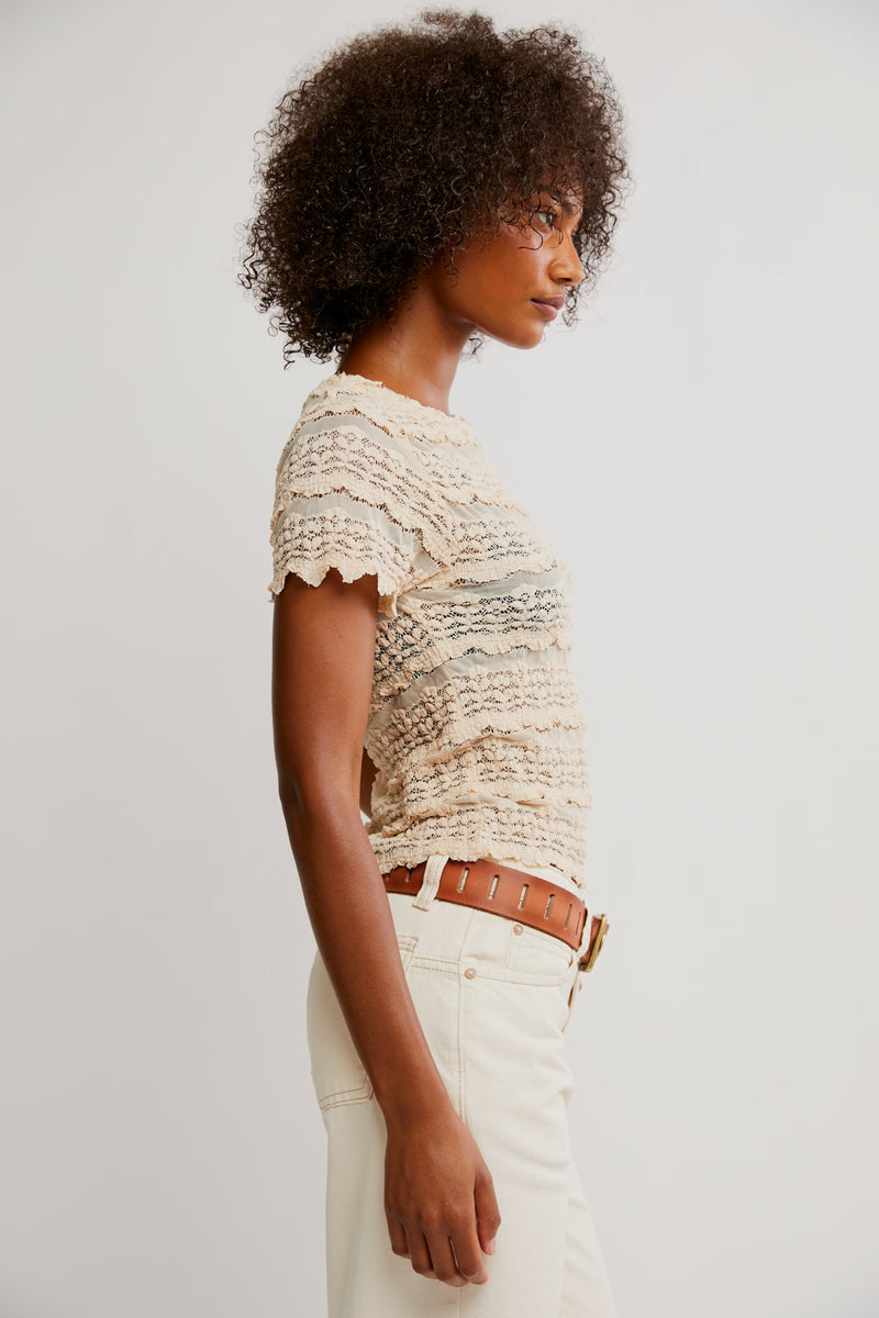 angelina lace top | tea