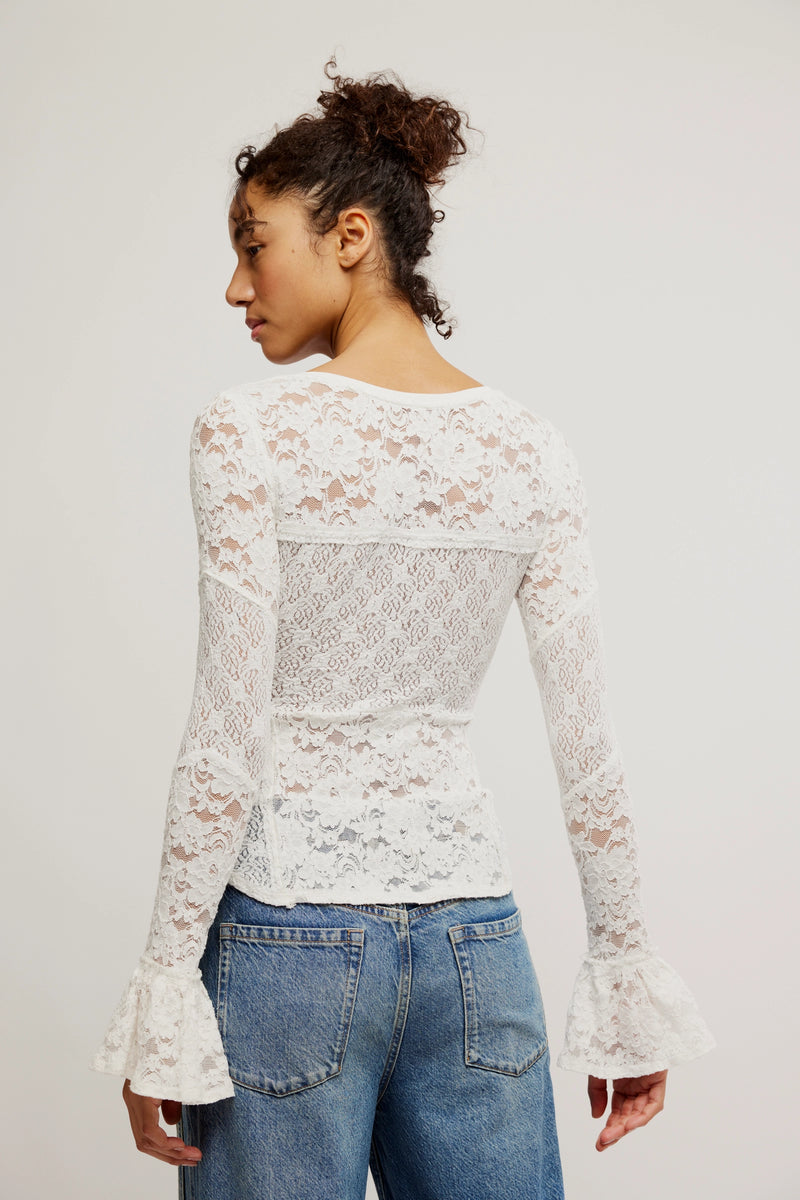 sugar swizzle lace layering top