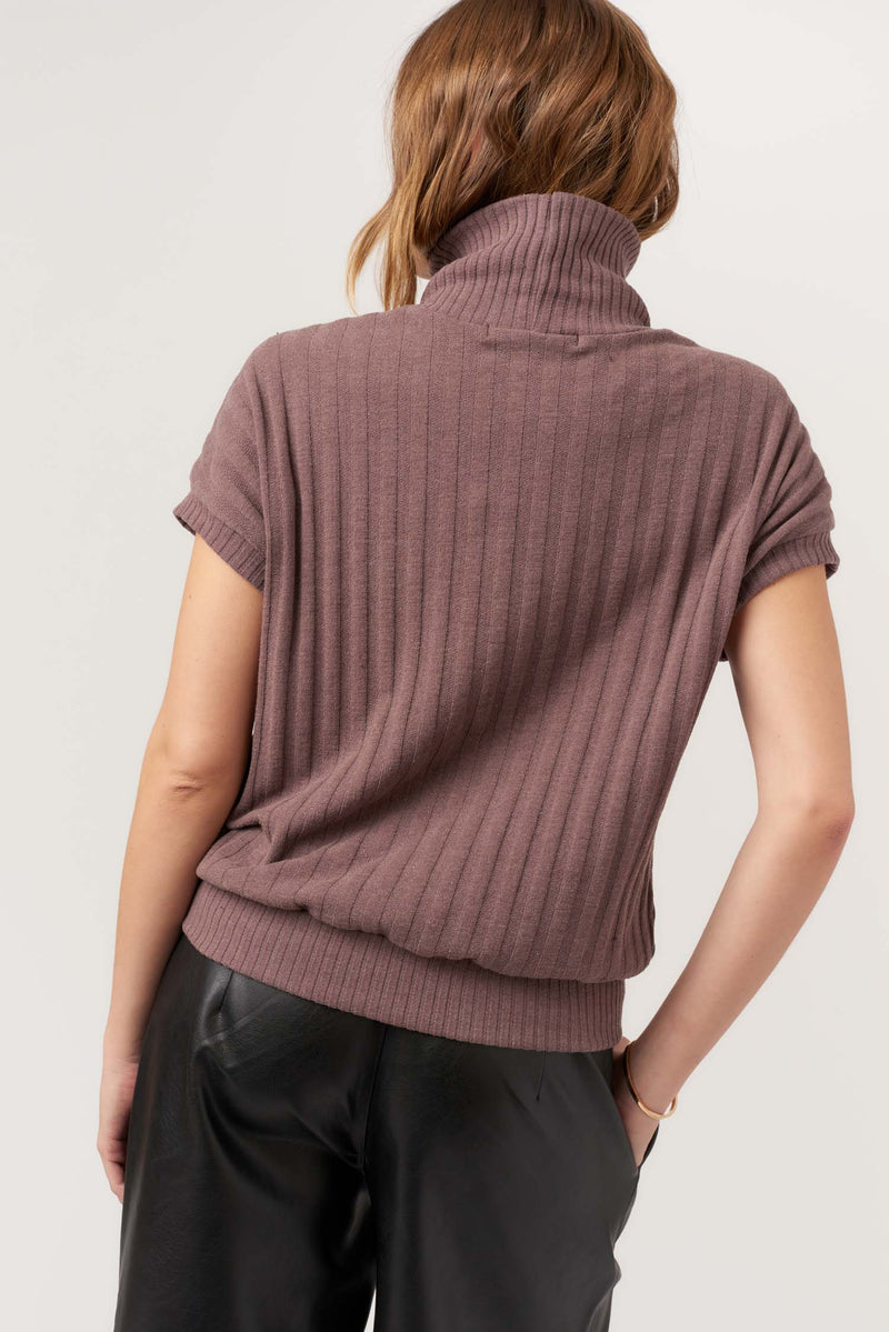forever yours funnel neck top | mocha
