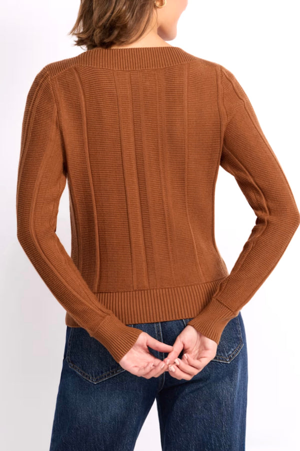 serra textured sweater | pumpkin spice