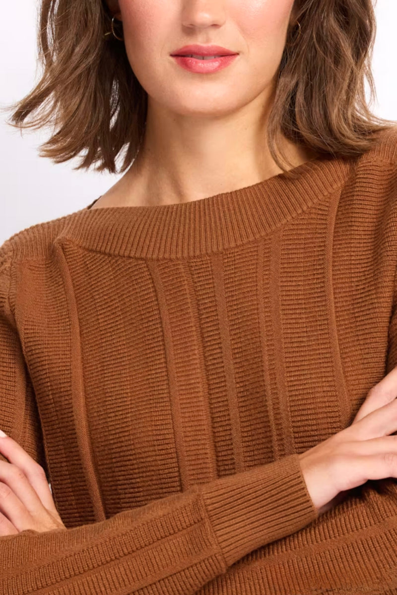 serra textured sweater | pumpkin spice