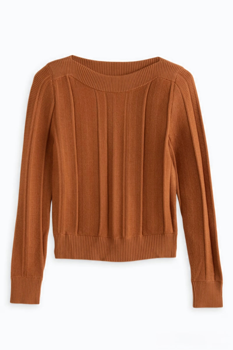 serra textured sweater | pumpkin spice