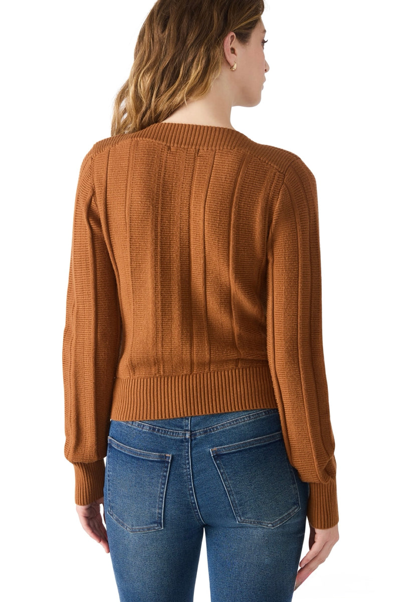 serra textured sweater | pumpkin spice