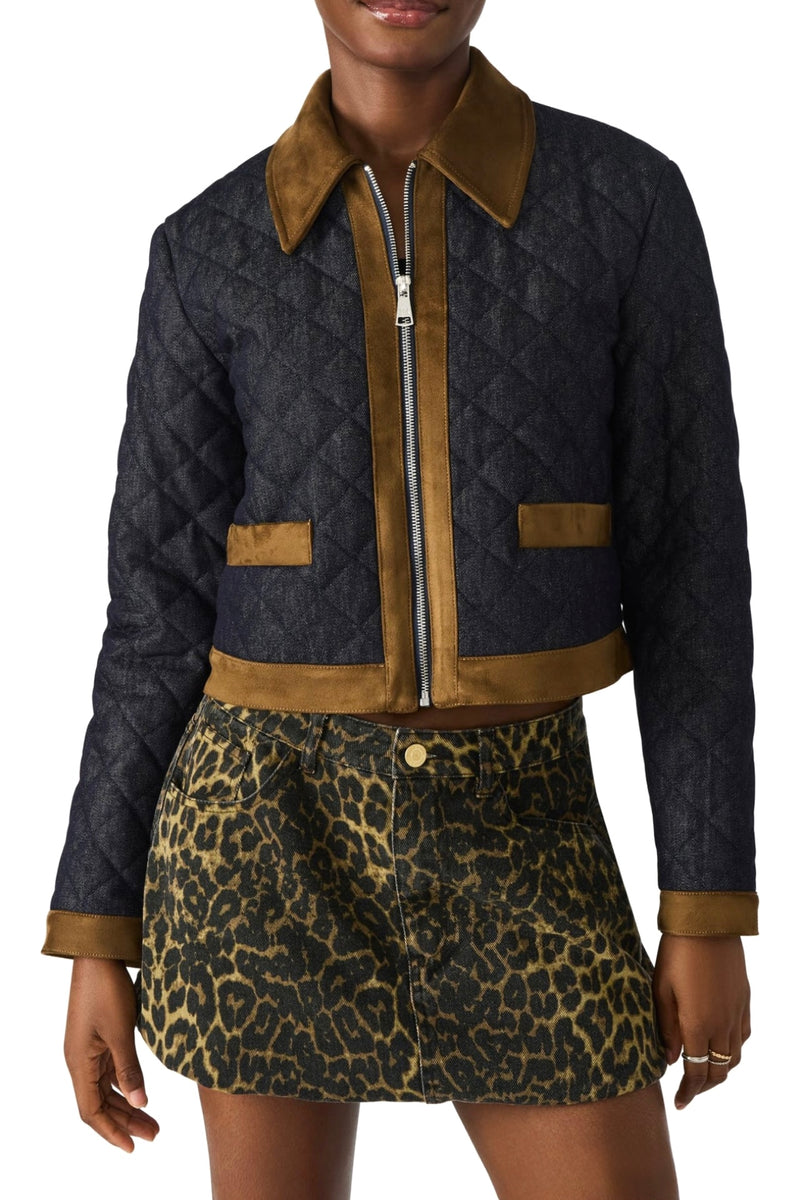 agatha quilted denim jacket