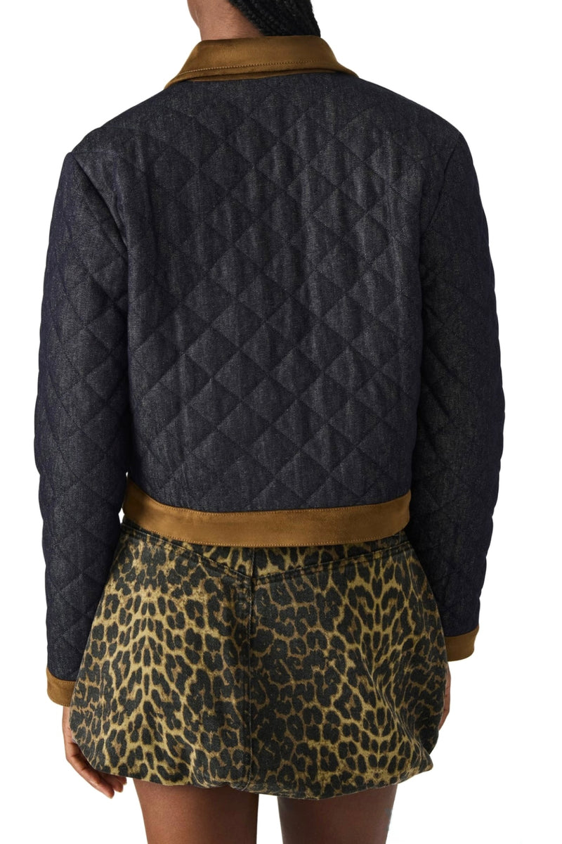 agatha quilted denim jacket
