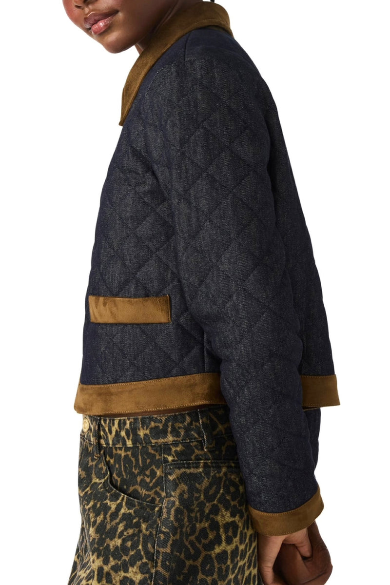 agatha quilted denim jacket