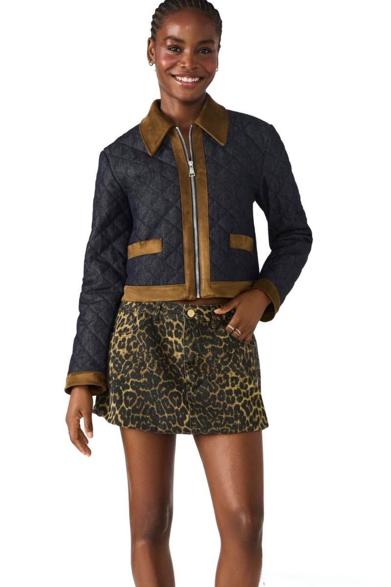 agatha quilted denim jacket