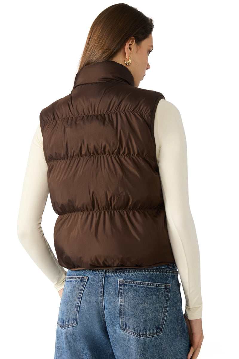 brady reversible puffer vest | espresso