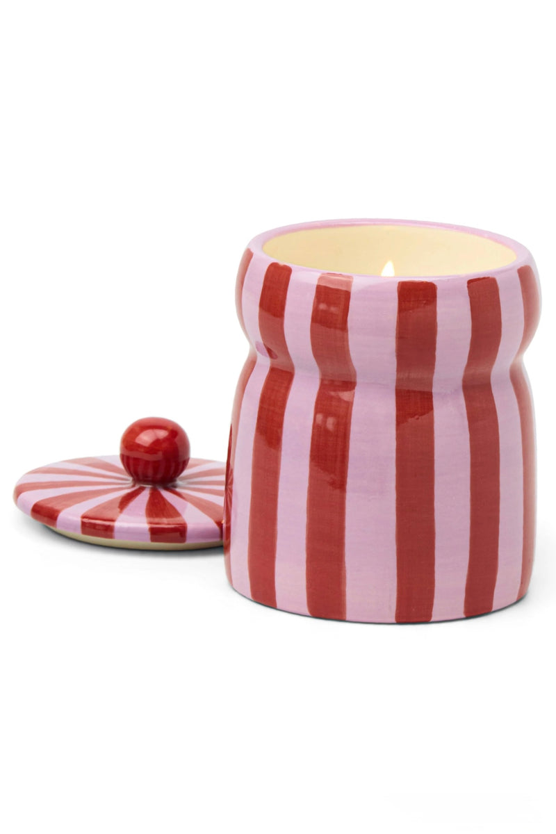 cabana red & pink candle | pink peppermint