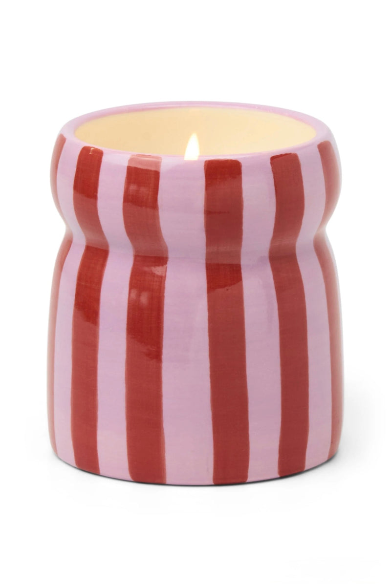 cabana red & pink candle | pink peppermint