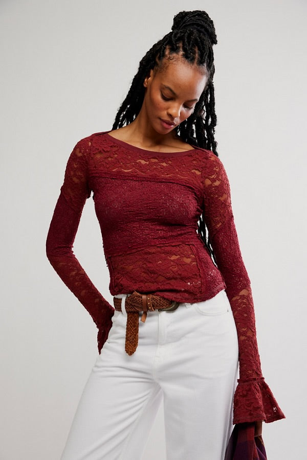 cabrenet lace layering top