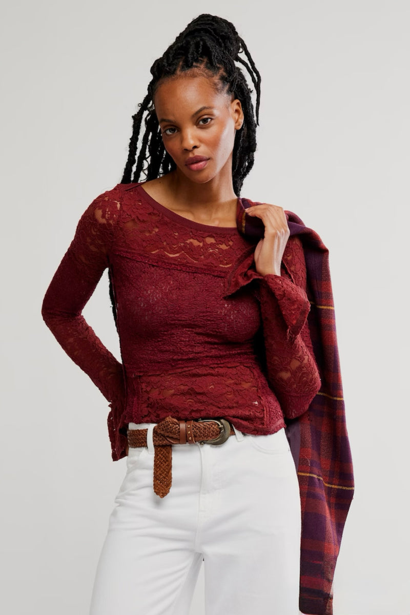cabrenet lace layering top