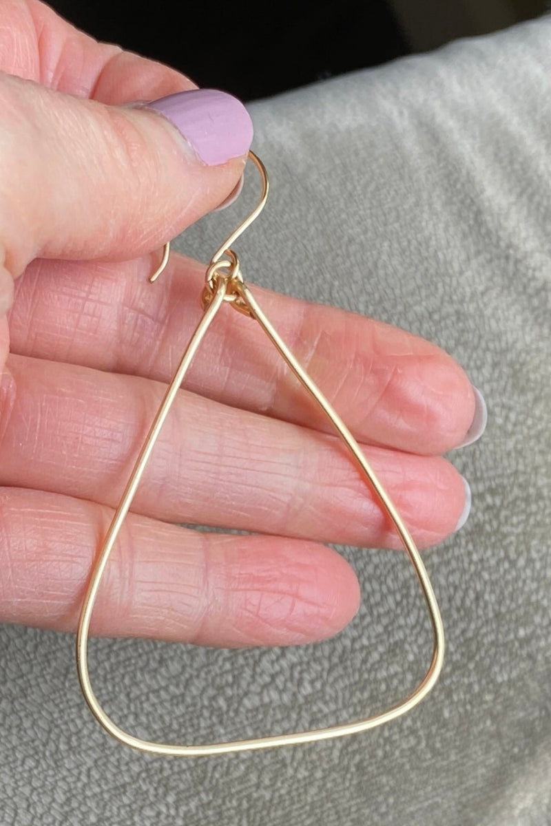 triangle hoop earrings
