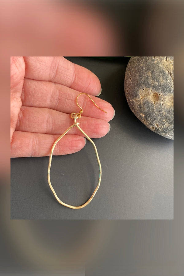 hammered wavy oval hoops