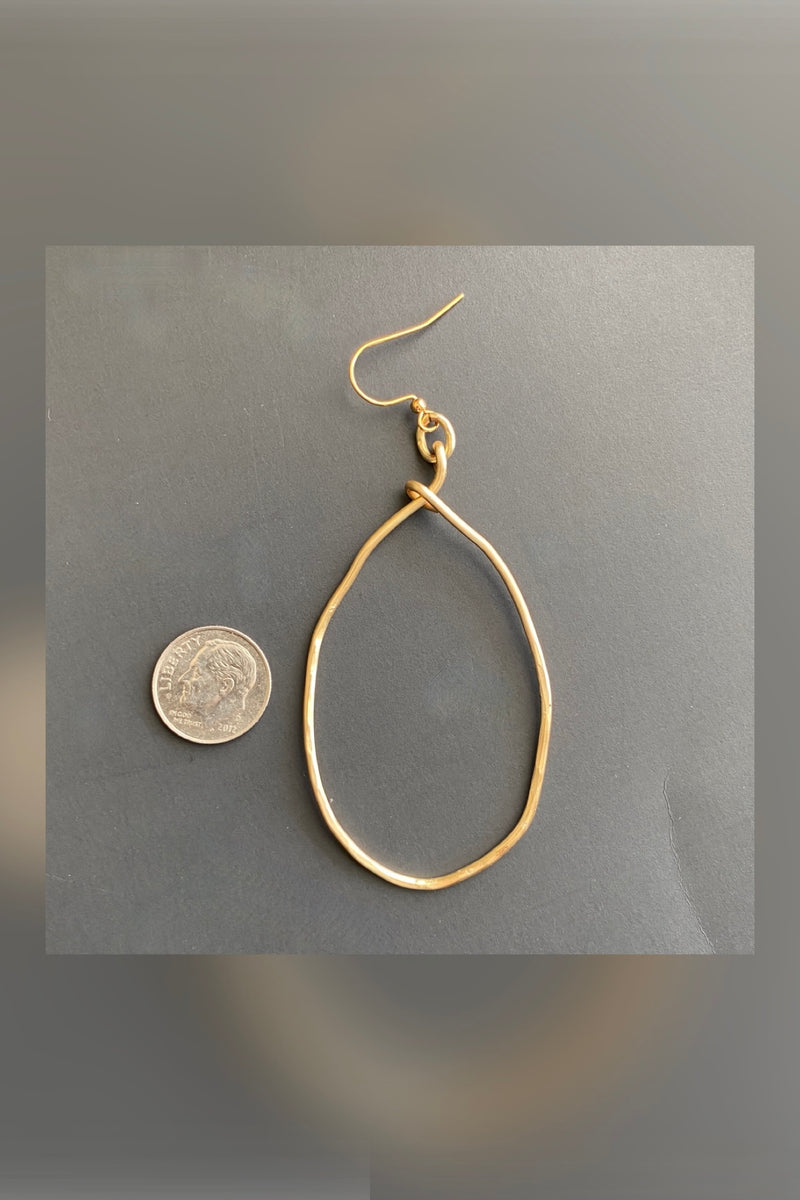 hammered wavy oval hoops