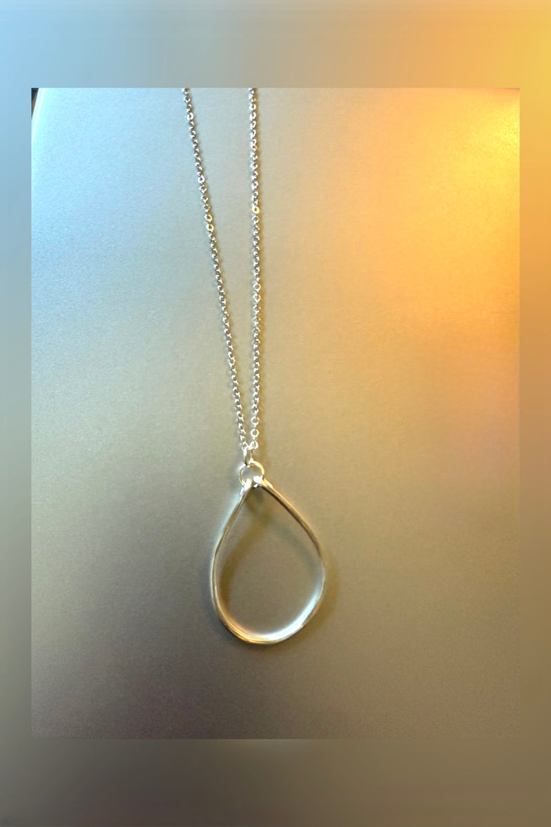 teardrop hammered pendant | more