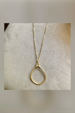 teardrop hammered pendant | more