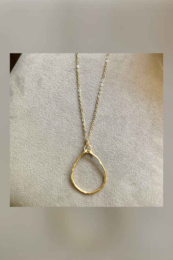 teardrop hammered pendant | more