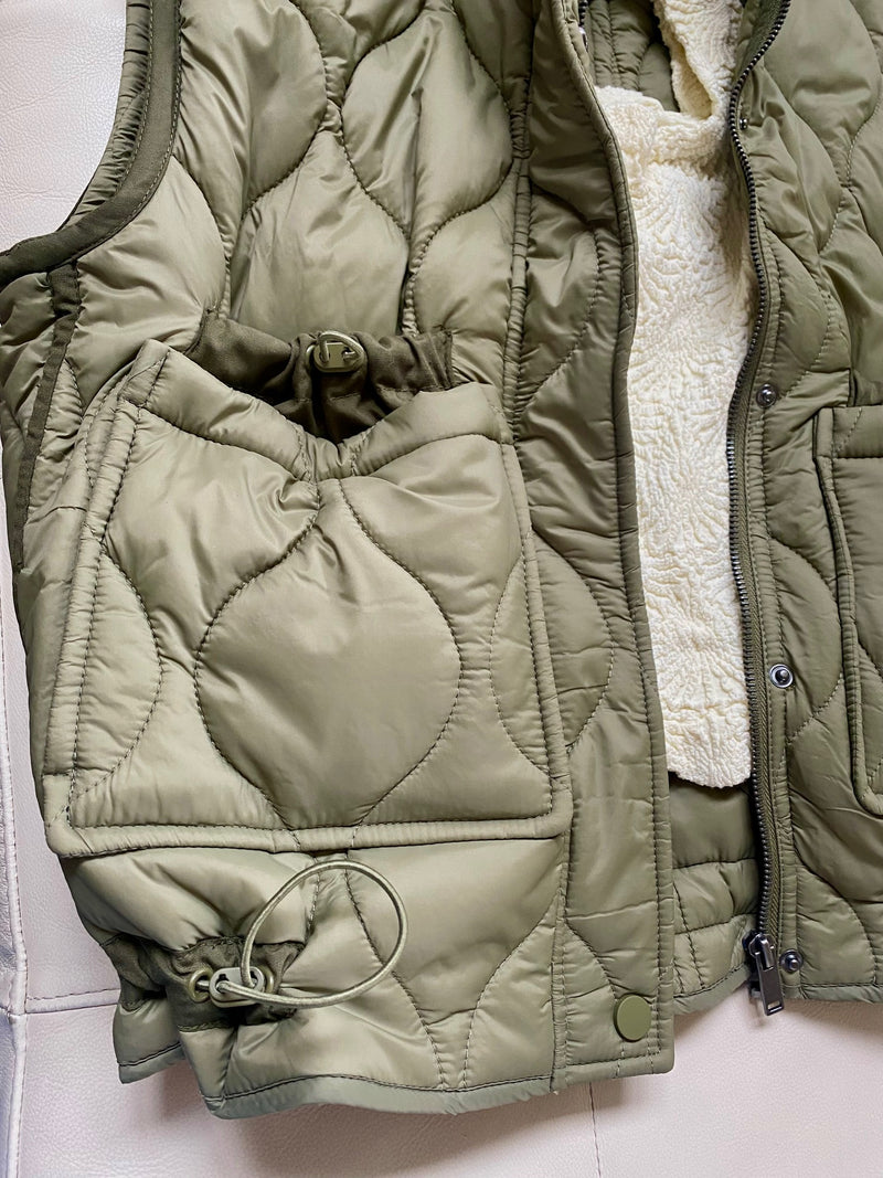 valky quilted vest | ash taupe