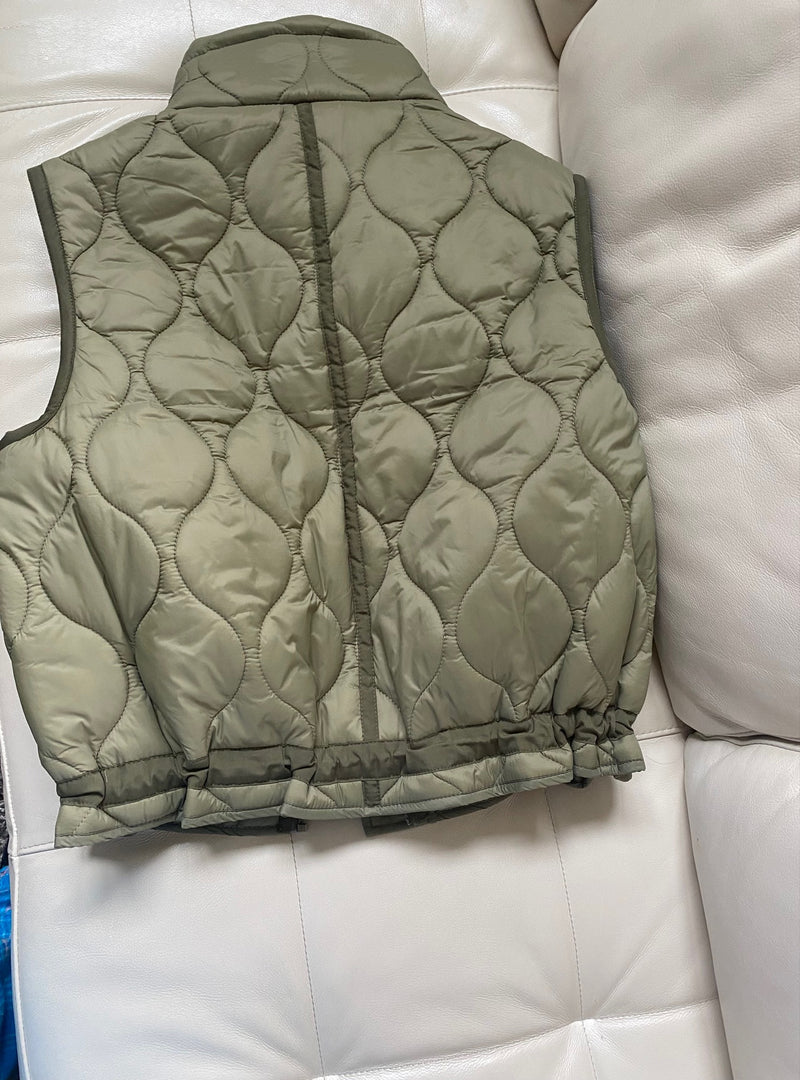 valky quilted vest | ash taupe