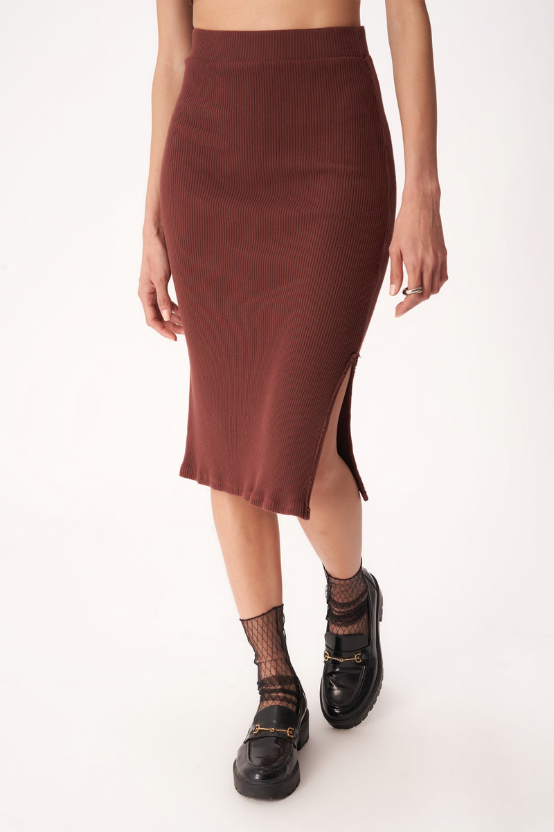 throw and go spiced copper skirt