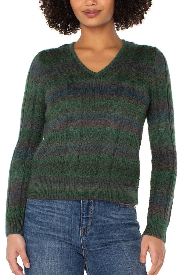 emerald rainbow sweater