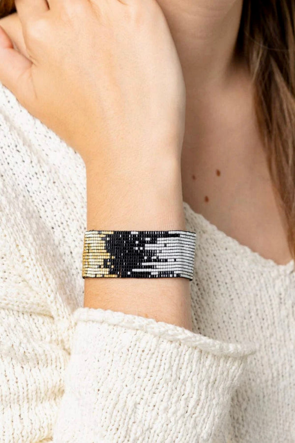 kenzie ombre beaded bracelet | black