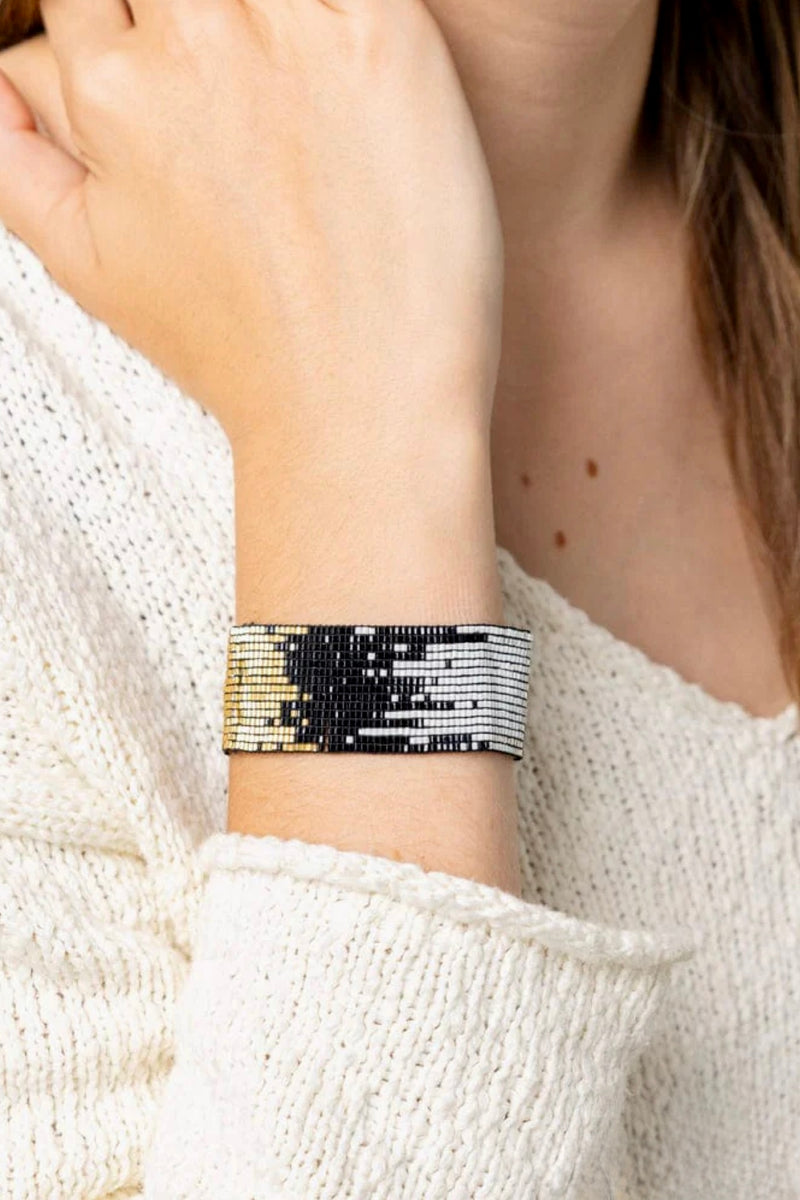 kenzie ombre beaded bracelet | black