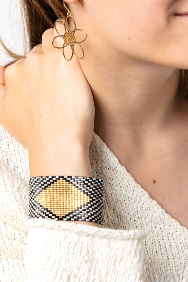 brooklyn diamond beaded bracelet