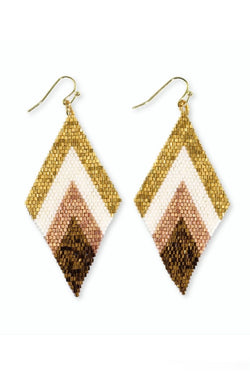frida diamond beaded earrings | mixed metallic