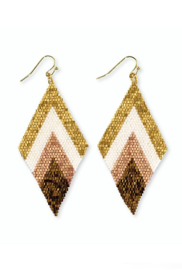 frida diamond beaded earrings | mixed metallic