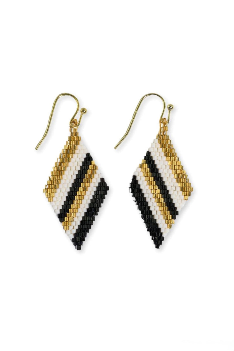 zelda stripe diamond drop earrings | more colors