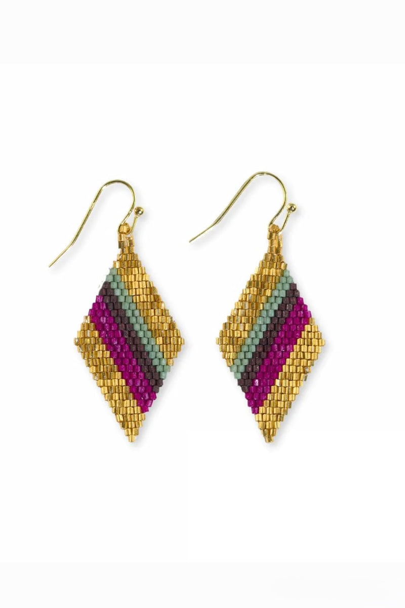 zelda stripe diamond drop earrings | more colors