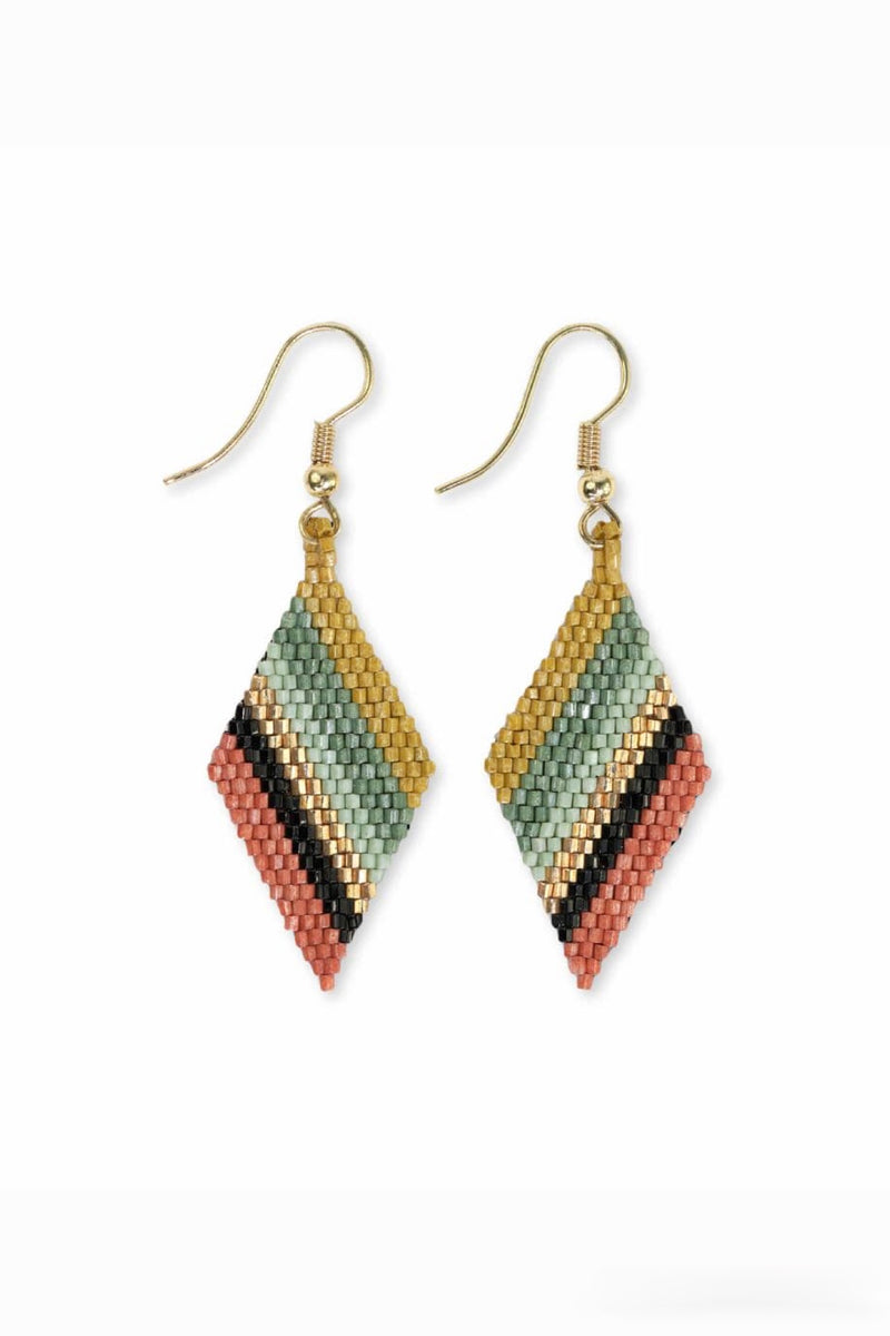 zelda stripe diamond drop earrings | more colors