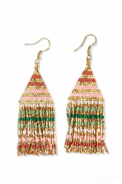 lexie horizontal lines fringe earring