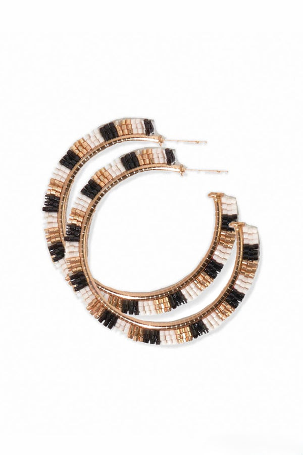 nora striped hoops | b&w