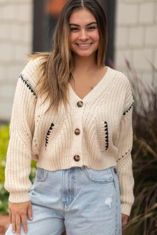 vicencia whipstitch cardigan