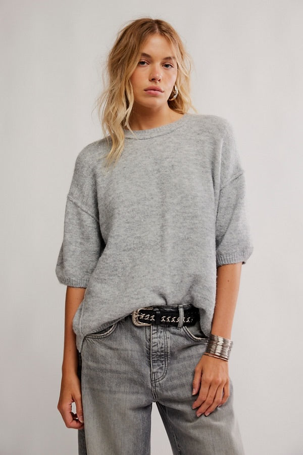 margot softspun sweater | heather grey