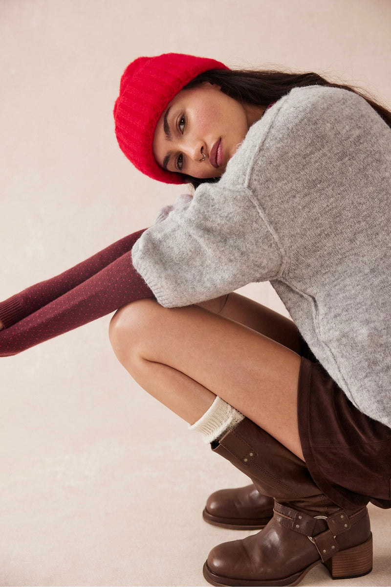margot softspun sweater | heather grey