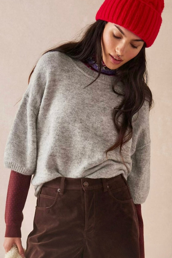 margot softspun sweater | heather grey
