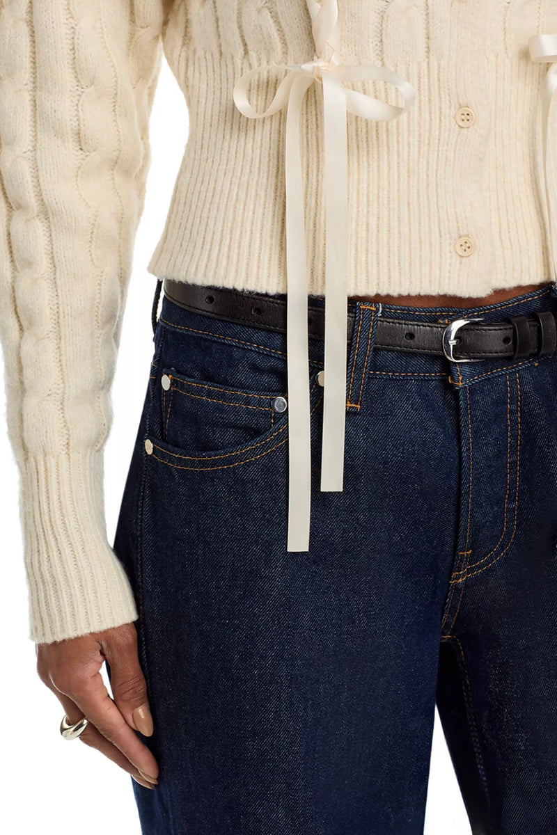 saidee ribbon ties cardigan | cream