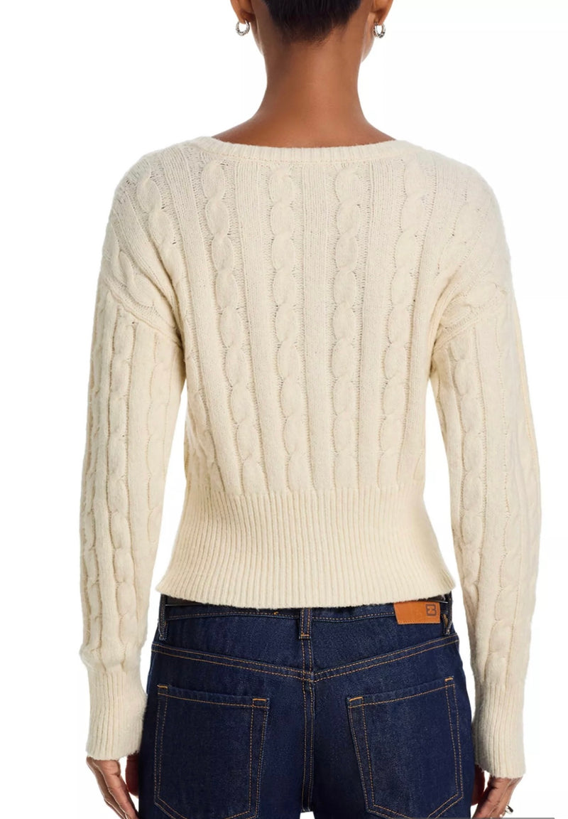 saidee ribbon ties cardigan | cream