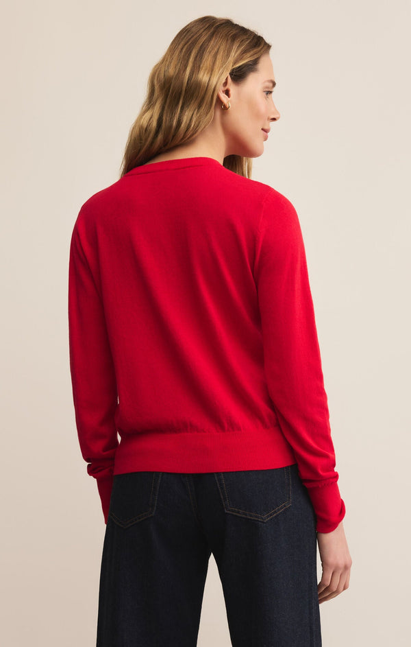 perfect layer sweater | festive red