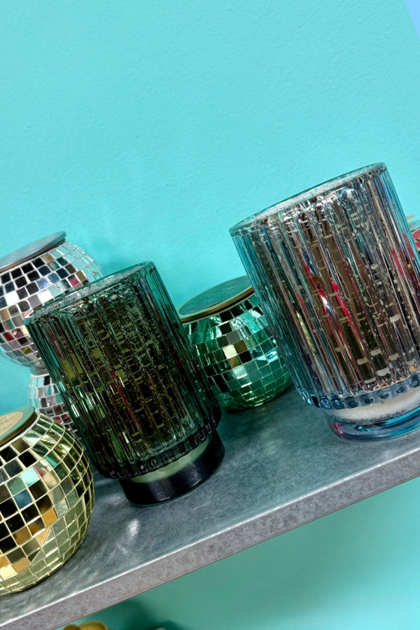 cypress fir holiday candles | green & silver