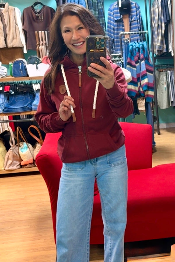 hera zip hoodie - grape